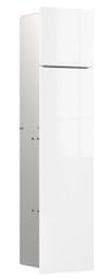 EMCO ASIS PURE WC-Modul mit Glasfront Türanschlag Links, Unterputz Weiß (hochglanz) 73 cm Unterputz Türanschlag rechts Papierführung unten