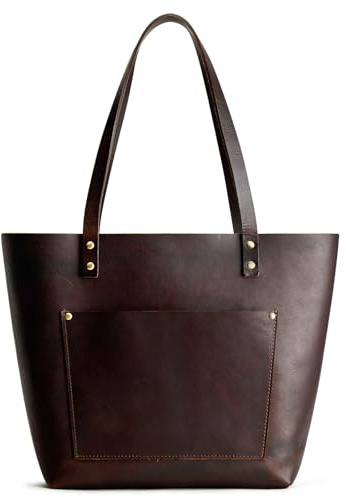 S-ZONE Damen Handtasche Vintage Vollnarbenleder Große Shopper Elegant Tote Bag Multifunktionale Schultertasche für Arbeit Büro Reisen Einkaufen Schule