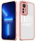 YUXING Cover per Xiaomi 12 Lite Custodia Trasparente con Pellicola Protettiva Lenti Morbida Ultra Sottile Antiurto Bumper Slim Case - Rosa