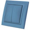 Ein/Aus-Schalter, 2-Wege-Wandschalter Blau, mechanischer Wandschalter 86 mm, Standardschalter 10 Ampere, 250 V EP-000