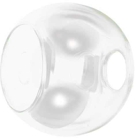 Veemoon Pantalla de Cristal Globo de Vidrio Transparente para Lámpara Colgante Doble Abertura Fácil Instalación y Suaviza la Luz para Decoración en Hotel o Estudio