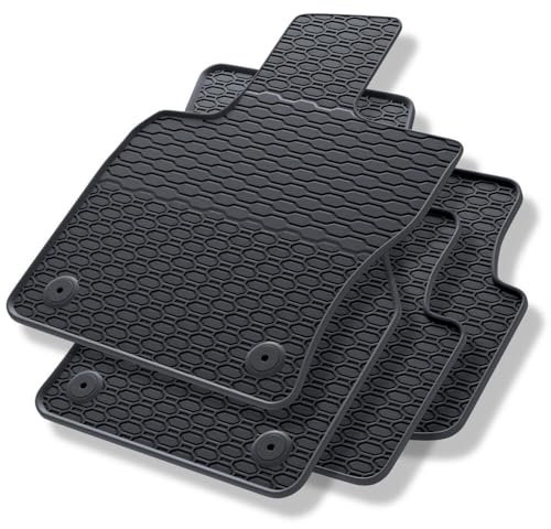 Mossa - Gummifußmatten Auto kompatibel mit Audi Q3 SUV (2018- ) schwarz Gummimatten Gummi Fußmatten