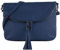 modamoda de T07L / T139L Damen Leder kleine Umhängetasche 2 Modelle handmade in Italy, Farbe:Saphirblau