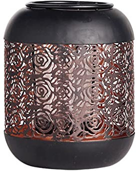 Portacandele Nordico Portacandele retrò rosa Portacandele cavo Design adatto per cena Soggiorno Cucina Sala da pranzo Centrotavola Decorazioni da tavola