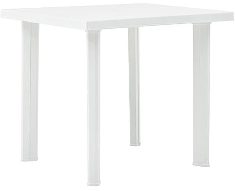 CCCINER Table de Jardin Blanc 80x75x72 cm Plastique,Table de Jardin Extensible Résistante aux Intempéries pour Extérieur, Terrasse et Camping Tables de Jardin