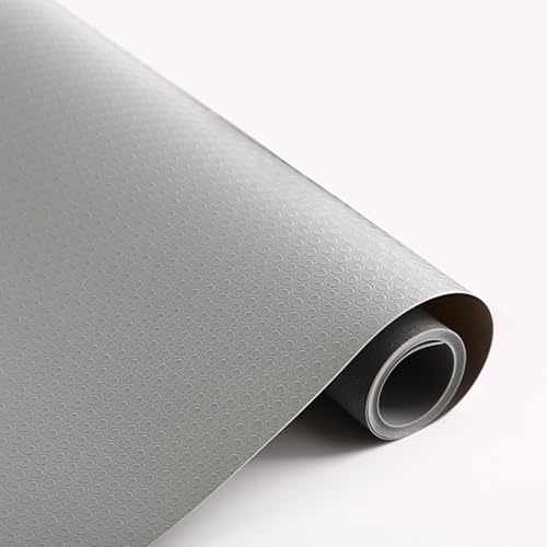 LiangYuanZen Tappetino antiscivolo per cassetti, 45 x 500 cm, per armadi da cucina, cassetti, frigorifero, taglio libero, grigio