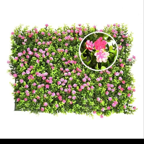 Künstliche Hecke mit Blumen