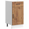 vidaXL Mueble bajo de Cocina Lucca Madera Vieja, Mueble bajo de Fregadero, Mueble bajo de Cocina con cajón, Mueble bajo de Fregadero