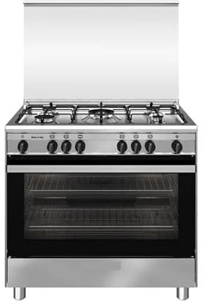 Glem Gas SA965VI - Cocina de gas con horno de gas, 90 x 60 cm, inoxidable