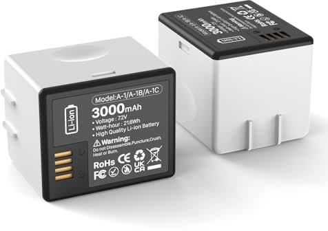 OHZHAO 2er-Pack 3000mAh für Arlo Akku, 2025 Upgrade 7.2V Wiederaufladbare Lithium Batterie mit hoher Kapazität für Arlo Pro, Arlo Pro 2 Kamera
