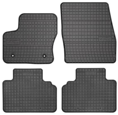 Wielganizator SolidPRO Gummimatten passend für Ford Tourneo Courier (2014-) | Qualität: Premium - Genaue Passform, rutschfest 4-teilig Fußmatten- Schwarz