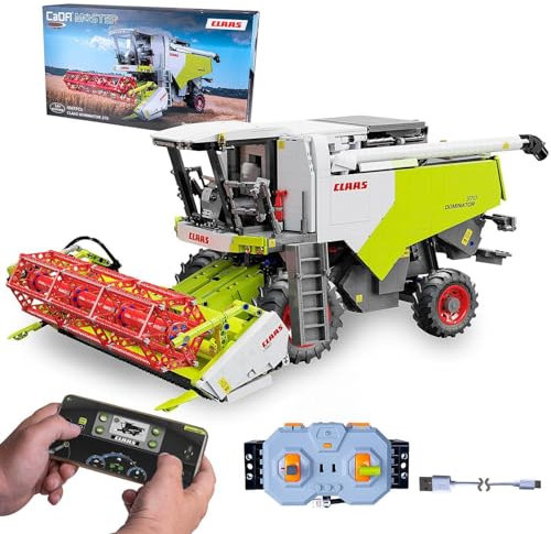 JAMARA 402873 CADA Claas Dominator 370 1:18 2,4GHz Bricks, Kinder Landwirtschaft ab 14 Jahre, RC Technik für Jungs, Ferngesteuertes Spielzeug, Geschenkidee für Kinder, Dualmodus