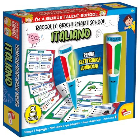 Lisciani Giochi- I'm a Genius Kollektion Spiele Smart School Italienisch, 113842