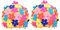 2 Cuffie Da Nuoto Vintage Con Petali Floreali Stile Retrò Per Donne Con Cappello Da Bagno Floreale Impermeabile Per Vacanze Al Mare E In Piscina