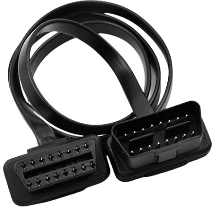 Xiciki OBD2 Extension Cable 1M, OBD2 Extender, 16Pin Male and Female | OBD II Extension Cable Diagnostic Flat Ribbon Cable for Car Auto OBD2 Scanner Code and OBD II Equipment