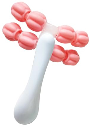 VALICLUD Ergonomisches Y-förmiges Körpermassagegerät aus Kunststoff mit 8 Rollen zur Muskelentspannung für Arme und Bauch für Familie und Einzelpersonen