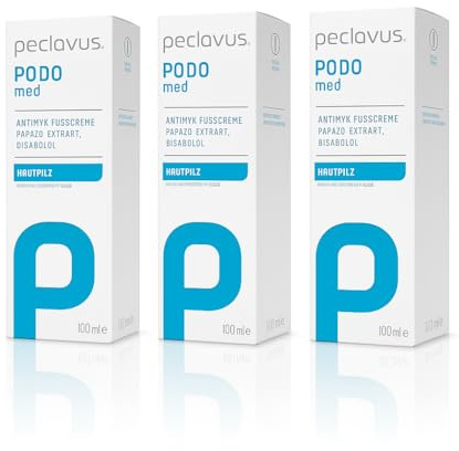 Peclavus PODOmed AntiMYX Fußcreme, Kühlend, 3 Tuben à 100 ml