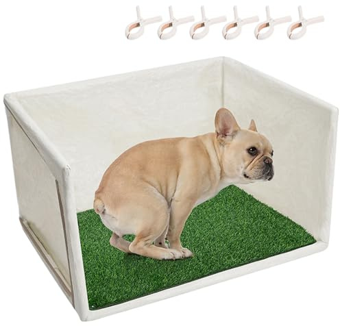 Bkljkf Hundetoilette Zur Indoor Benutzung | wasserdichte Hundetoilette Mit Hohen Wänden | Outdoor Stubenreinheit Hund Box - Für Wohnung, Balkon, Reise, Wohnzimmer In Den Größen Klein, Mittel Und