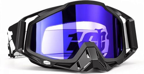 Dexpally Lunette Moto Cross Masque Moto Cross Lunettes Moto Tout Terrain Lunettes Moto Coupe Vent Motocross Goggles pour VTT, Casques Ouverts