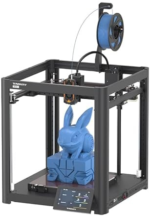 TRONXY VEHO 3 3D Drucker, 330×330×400 mm Großes Bauvolumen, 600 mm/s Hochgeschwindigkeitsdruck mit Klipper, 7 Präzisions-Linearschienen, 4 Unabhängige Z-Motoren, WLAN/LAN, 32 GB Speicher