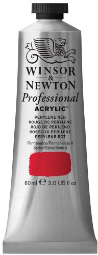 Winsor & Newton 2320464 Professional Acrylfarbe in Künstlerqualität, hohe Farbbrillanz & Deckkraft, Archivqualität, 60ml Tube - Perylene Rot