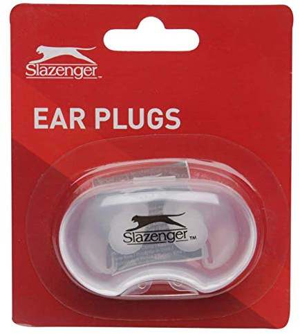 Slazenger Unisex Ear Plugs Swim Swimming Pool Sports Clear