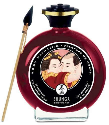 SHUNGA Edible Body Painting - sparkling strawberry wine 100ml