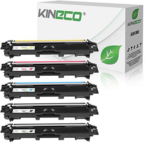 Kineco 5 Toner kompatibel für Brother TN-242 TN-246 für Brother DCP-9017CDWG1 9017CDWG1 9022CDW HL-3142CW 3152CDW 3172CDW MFC-9142CDN 9342CDW 9332CDW - Schwarz je 2.500 Seiten, Color je 2.200 Seiten