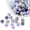 PandaHall 100pcs 8mm Perles Nacrees Perle de Verre Bracelet Perles Rondes pour Bijoux, Couleur Mixte, Trou 1mm