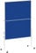 MAUL Moderationstafel MAULsolid 150x120 cm | Klappbare Pinnwand für beidseitige Nutzung | Pinnwand Filz für Moderationskarten, Pinnnadeln | Tafel für Büro, Schule, Universität | Blau