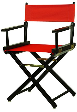 Casual Home 18 Director's Chair Black Frame with Red Canvas