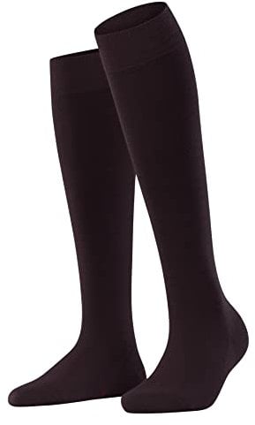FALKE Damen Kniestrümpfe Softmerino W Kh Wolle Baumwolle lang einfarbig 1 Paar, Rot Barolo 8596, 39-40
