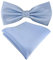 TigerTie Satin Fliege Einstecktuch in hellblau Uni einfarbig + Aufbewahrungsbox
