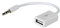akyga AK de AD de 24 - Adaptador de cable mini jack 3.5 a USB, hembra, Blanco