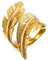 MunkiMix Edelstahl Ring Golden Ton Feder Größe 67 (21.3) Herren,Damen