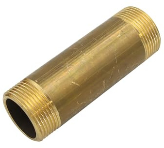 Stabilo-Sanitaer Messing Rohrdoppelnippel 1 1/4 Zoll x 120 mm DN32 Rohrnippel Langnippel Gewindefitting Fitting