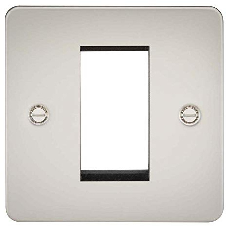 Knightsbridge FP1GPL Flat Plate Modular Faceplate, Pearl, 1G