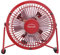 DOMAIR MFRO - Mini Ventilateur de Table - port USB et prise courant - 1 vitesse - 4 Watts et 15 Watts - Débit d'air 285 m3/h - inclinable à 90 ° - Rouge