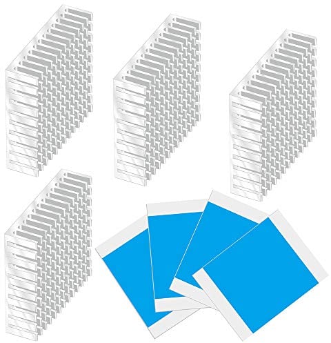 Tuloka Kühlkörper mit wärmeleitender 4pcs Heatsink Aluminium Kühlkörper Kühler Fin Kühlkörper für PC Verstärker Transistor, 40mm X 40mm X 11mm