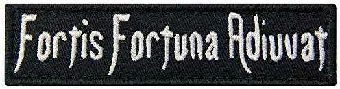 Fortis Fortuna Adiuvat Das Glück ist die brave Bestickter Aufnäher mit Haken- und Flauschbänder