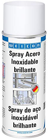 WEICON Spray Acero Inoxidable Brillante | 400 ml | Proporciona apariencia de acero inoxidable