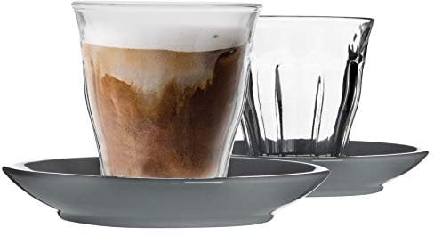 Duralex Picardie Nicht Übereinstimmende Kaffeetasse & Untertassen -Set - 200ml - Grau - 12pc