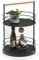 Zeller 27427 Etagere, 2-lagig, Metall/Holz, schwarz, ca. Ø 28,5 x 43 cm
