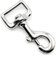 HEAVYTOOL Bolzenkarabiner 32mm x 95mm drehbarer gerader Wirbel Zinkdruckguss vernickelt (5 Stück) Haken Drehgelenk Hundeleine Halsband Taschen Schlüsselanhänger