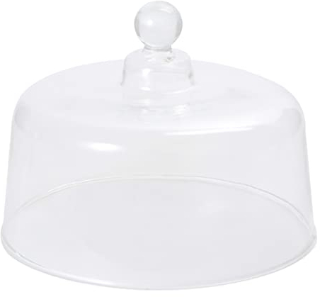 HEMOTON 24X18CM Glashaube Fliegenhaube Abdeckhaube Glasglocke Kuchenglocke Tortenglocke Obsthaube Kuchenabdeckung für Picknicks Camping BBQ Weihnachten Neujahr Party Tischdeko
