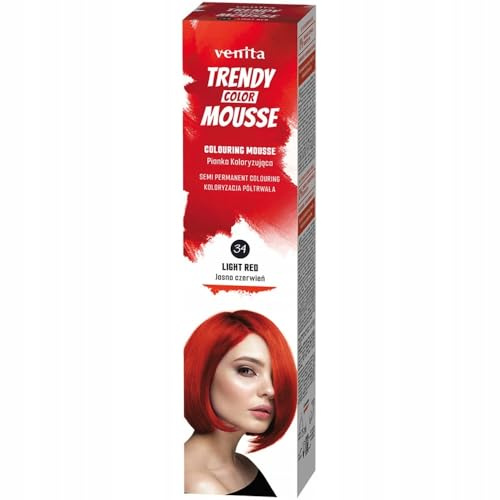 Venita Trendy Color Mousse Haarfärbemittel, 34 Rot, 75 ml