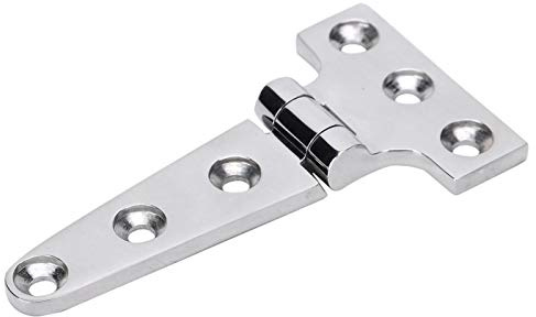T Shape Ship Hinge 316 Stainless Steel Heavy Duty, 10 x 5.4 cm (5.4cm) Corrosion Resistant Door Hinge for Cabinet Doors, Garden Gates, Caravan and Yacht Door Hardware