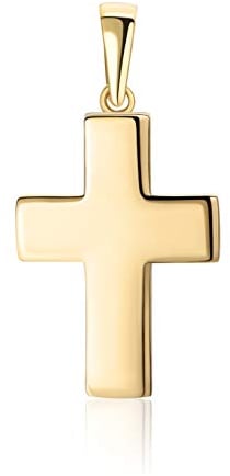 PRINS JEWELS Kleiner Anhänger Kreuz 14 Karat 585 Gelbgold