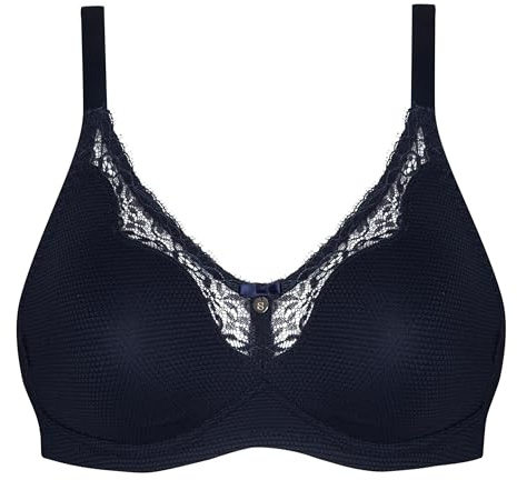 Susa BH Damen ohne Bügel Capri, Damen-BHS mit gemoldeten Cups & transparentem Spitzenstoff, Wunderbares Hautgefühl