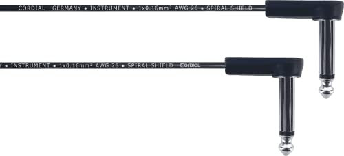 CORDIAL - ECL EI0.6RR - Cable patch plano Guitarra jack angular 60 cm